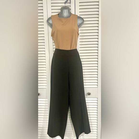 AKRIS brown wool pant size 12 with side zipper